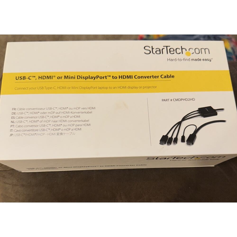 NEW StarTech 2m (6ft) USB-C, HDMI or Mini DisplayPort to HDMI Converter Cable